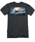 Dramatic Flight Over Rolling Waves Mango Art T-Shirt