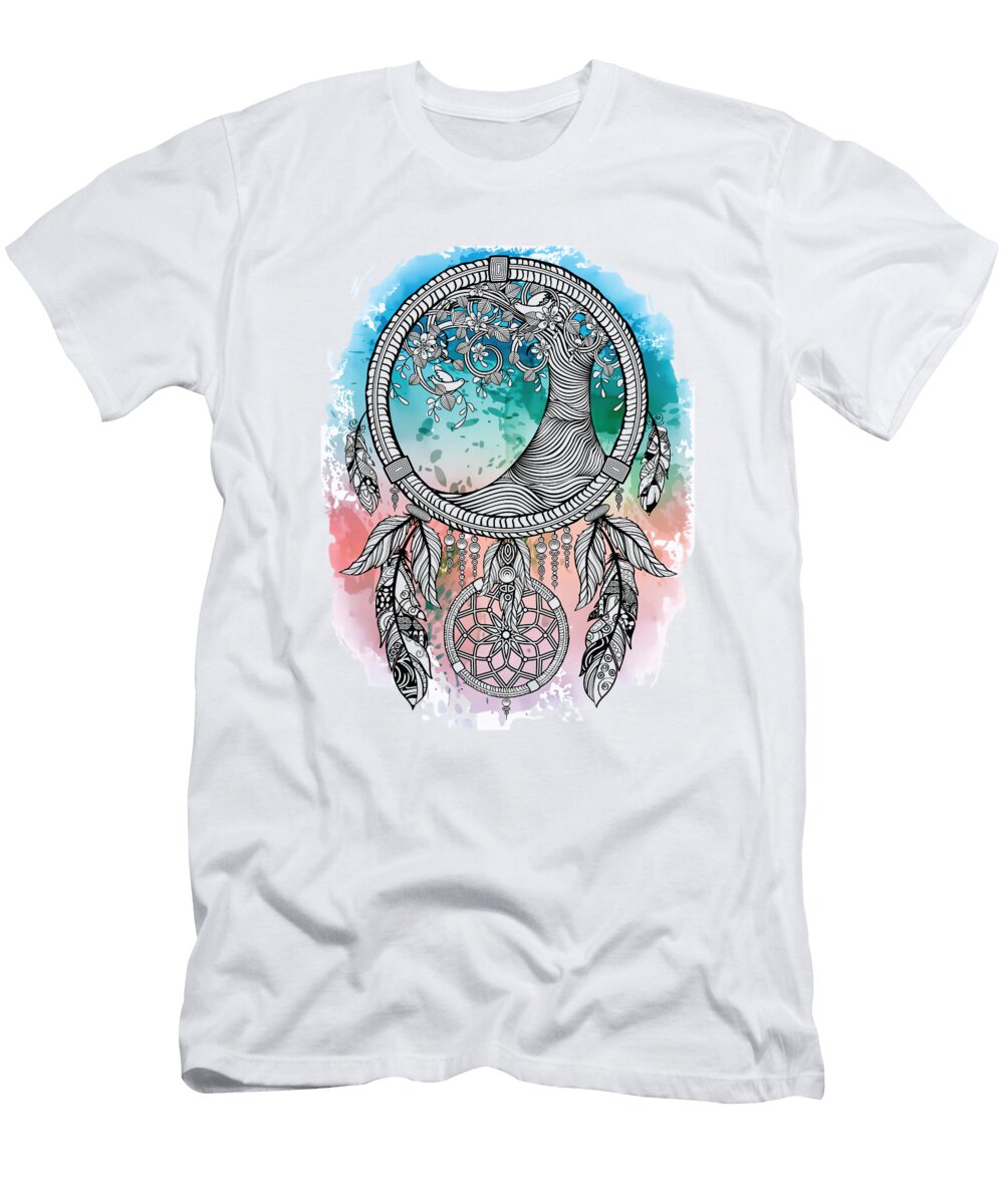 Dreamcatcher Tree of Life Serena King T-Shirt