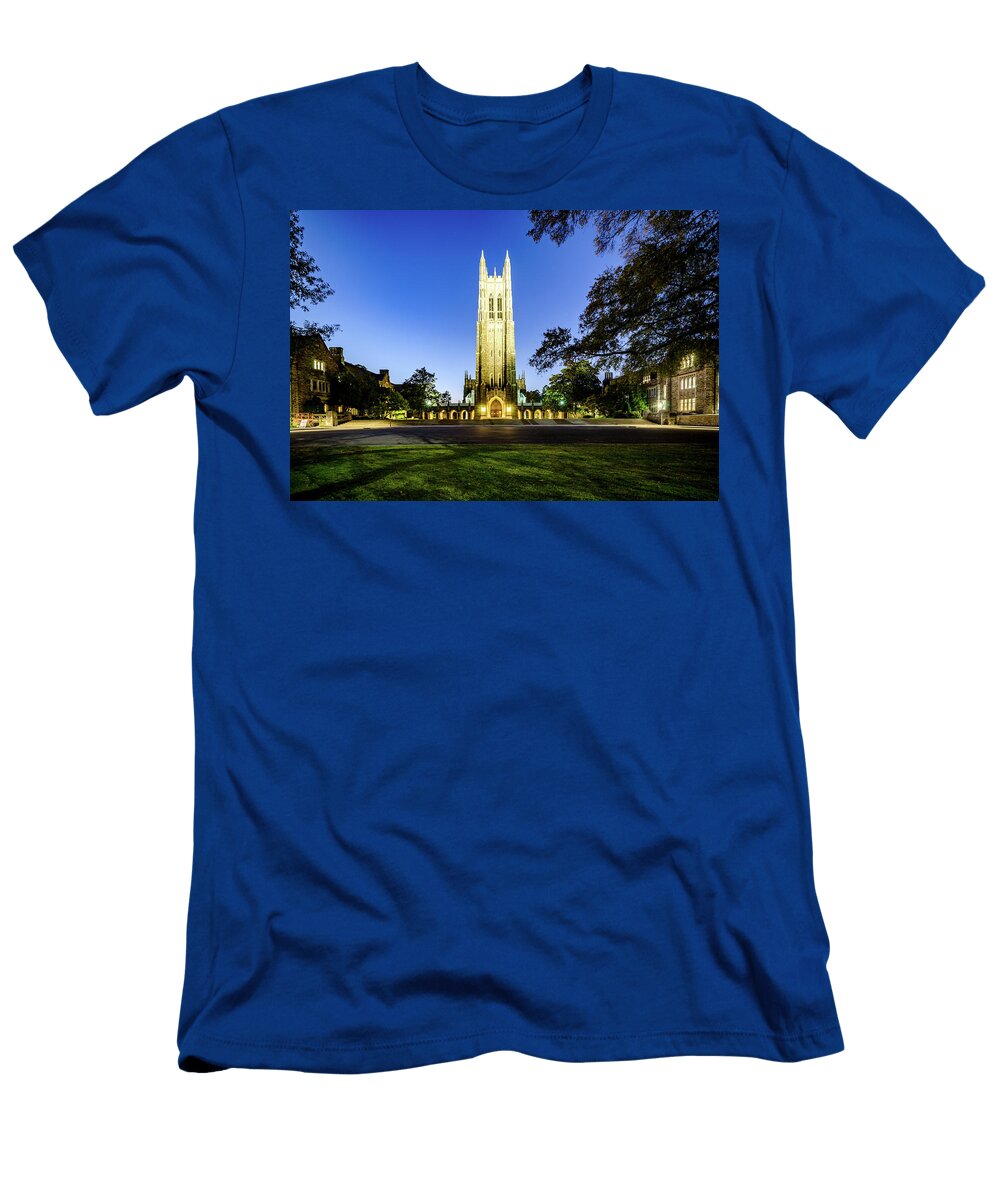 Duke Chapel Lit Up At the Blue Hour Anthony Doudt T-Shirt