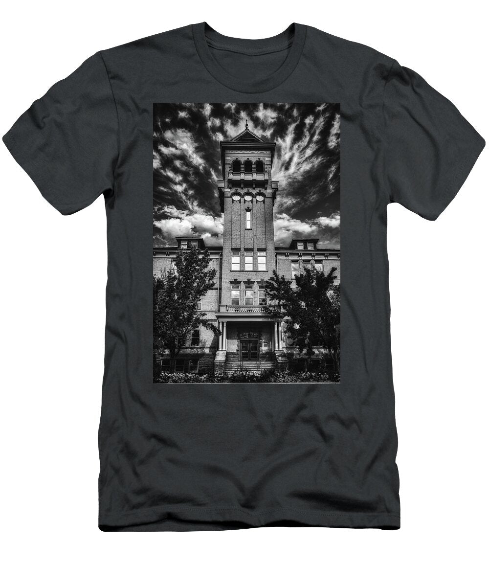 Dusk on the Campus of Utah State University Mountain Dreams T-Shirt
