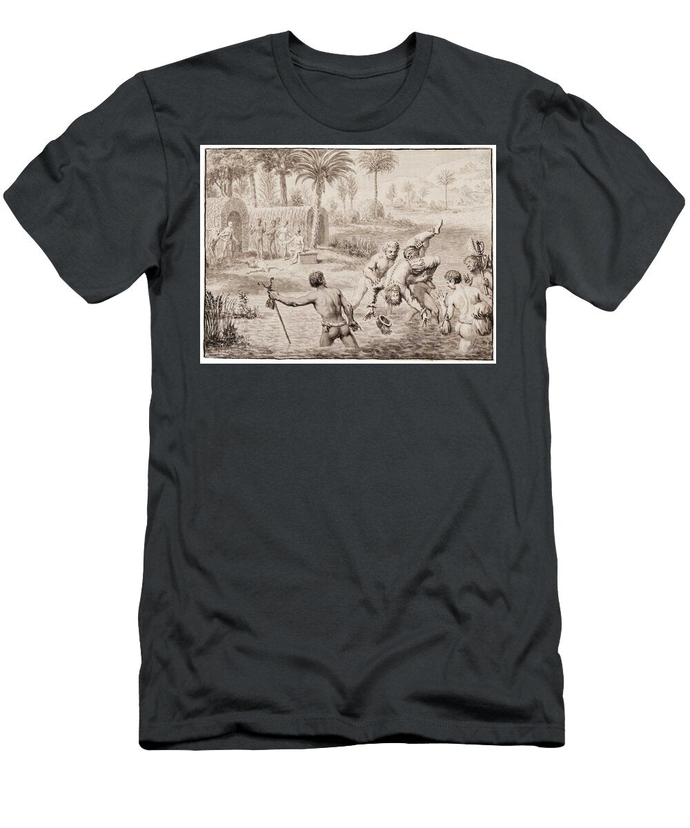 Dutch School 17th Century the Murder of a Spanish Colonist in the Americas Celestial Images T-Shirt