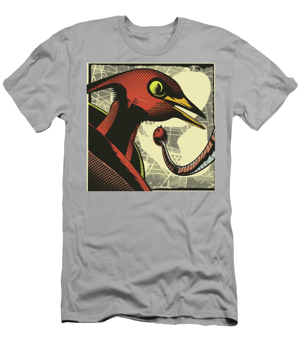 Early Bird and Worm Comic Book Art 23 Mad Paperairplanes T-Shirt