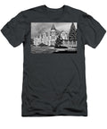 East Hall University of South Dakota Black and White Dmr Filho T-Shirt