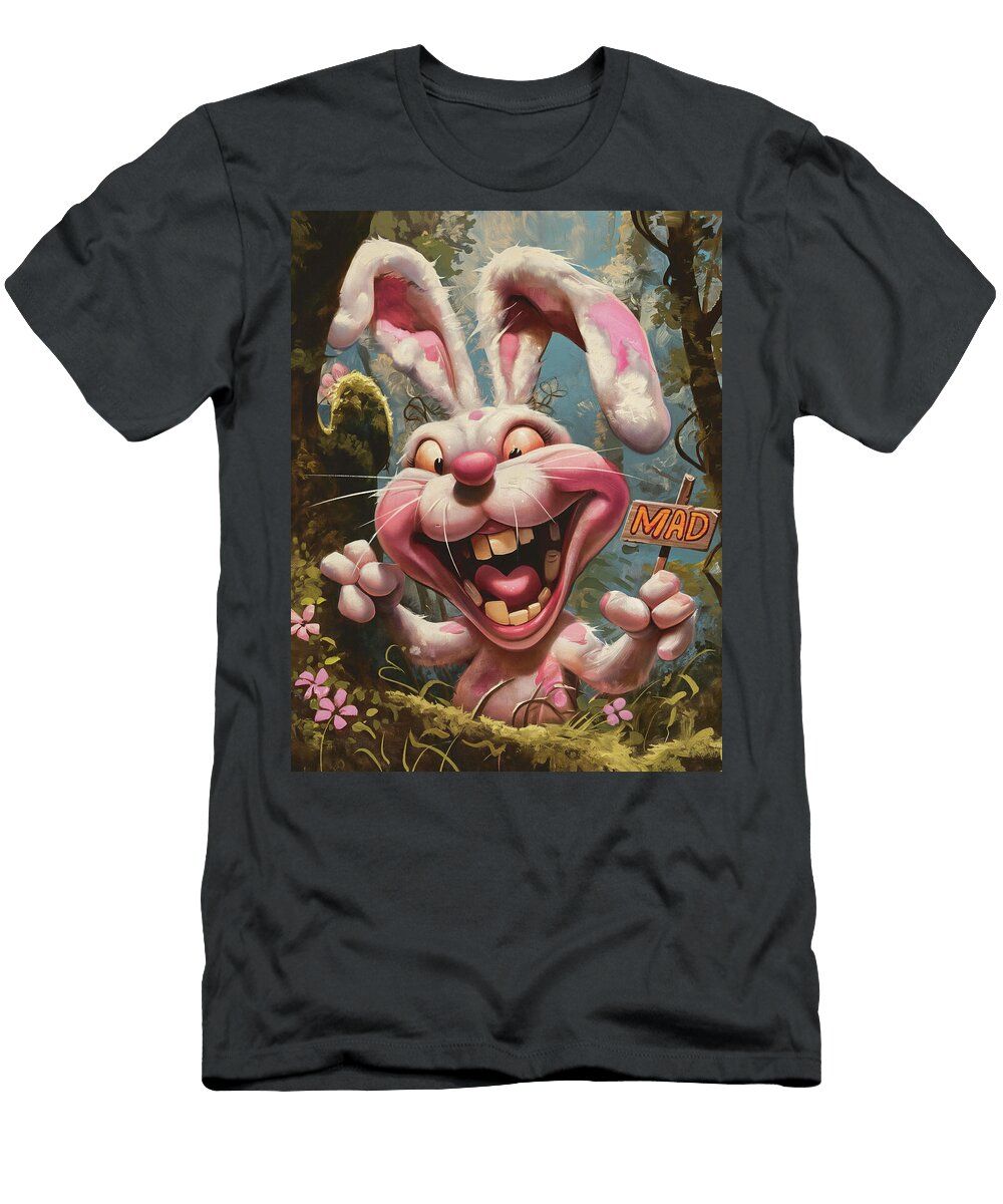 Easter Bunny Mad Comic Book Cover 07 Mad Paperairplanes T-Shirt