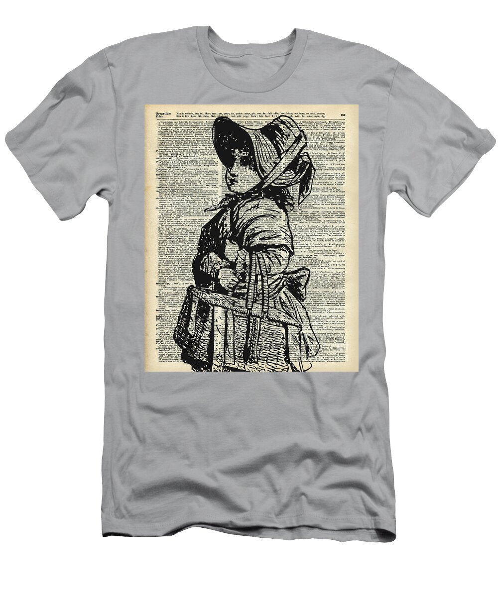 Edwardian Girl with Basket Jacob Kuch T-Shirt
