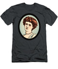 Edwardian Portrait 1908 Vintage Woman Illustration Restored Antique Line Art with Halftone Sad Hill Bizarre Los Angeles Archive T-Shirt