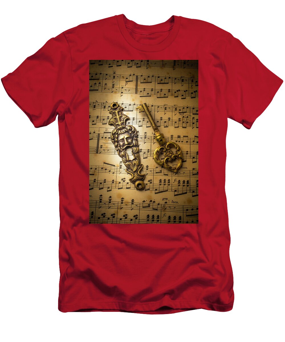 Elegant Keyhole and Sheet Music Garry Gay T-Shirt