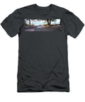 Empty Chairs with Tables in a Campus Panoramic Images T-Shirt