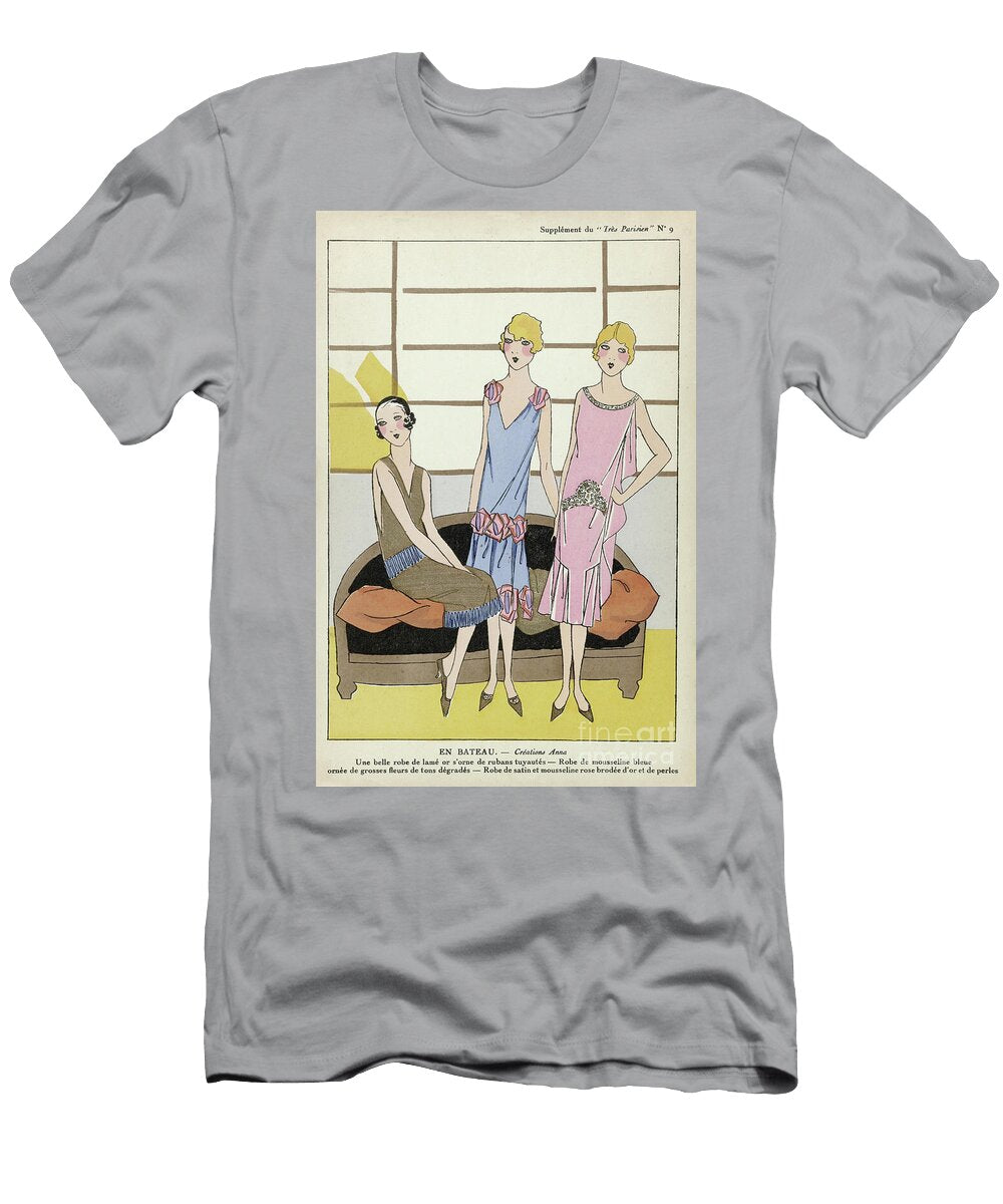 En Bateau From Tres Parisien 1925 French School T-Shirt