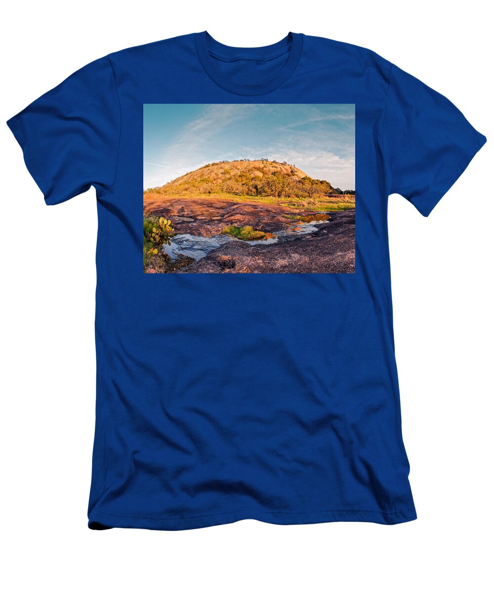 Enchanted Rock Bathed in Golden Hour Sunset Light Fredericksburg Texas Hill Country Silvio Ligutti T-Shirt