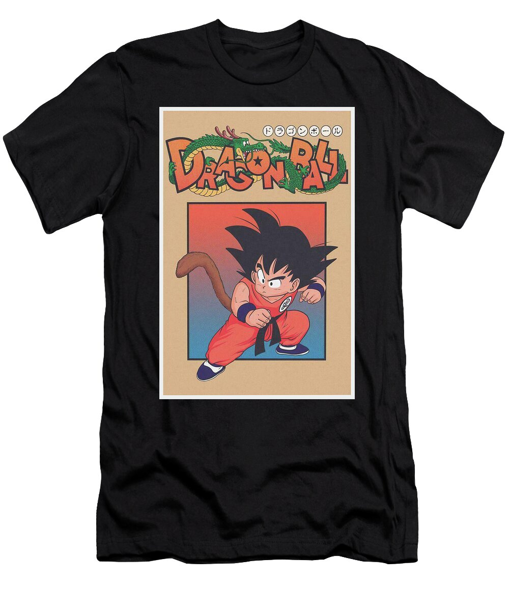 Energetic Manga Style Martial Arts Boy Illustration with Retro Halftone Comic Background Kendra R Chappell T-Shirt