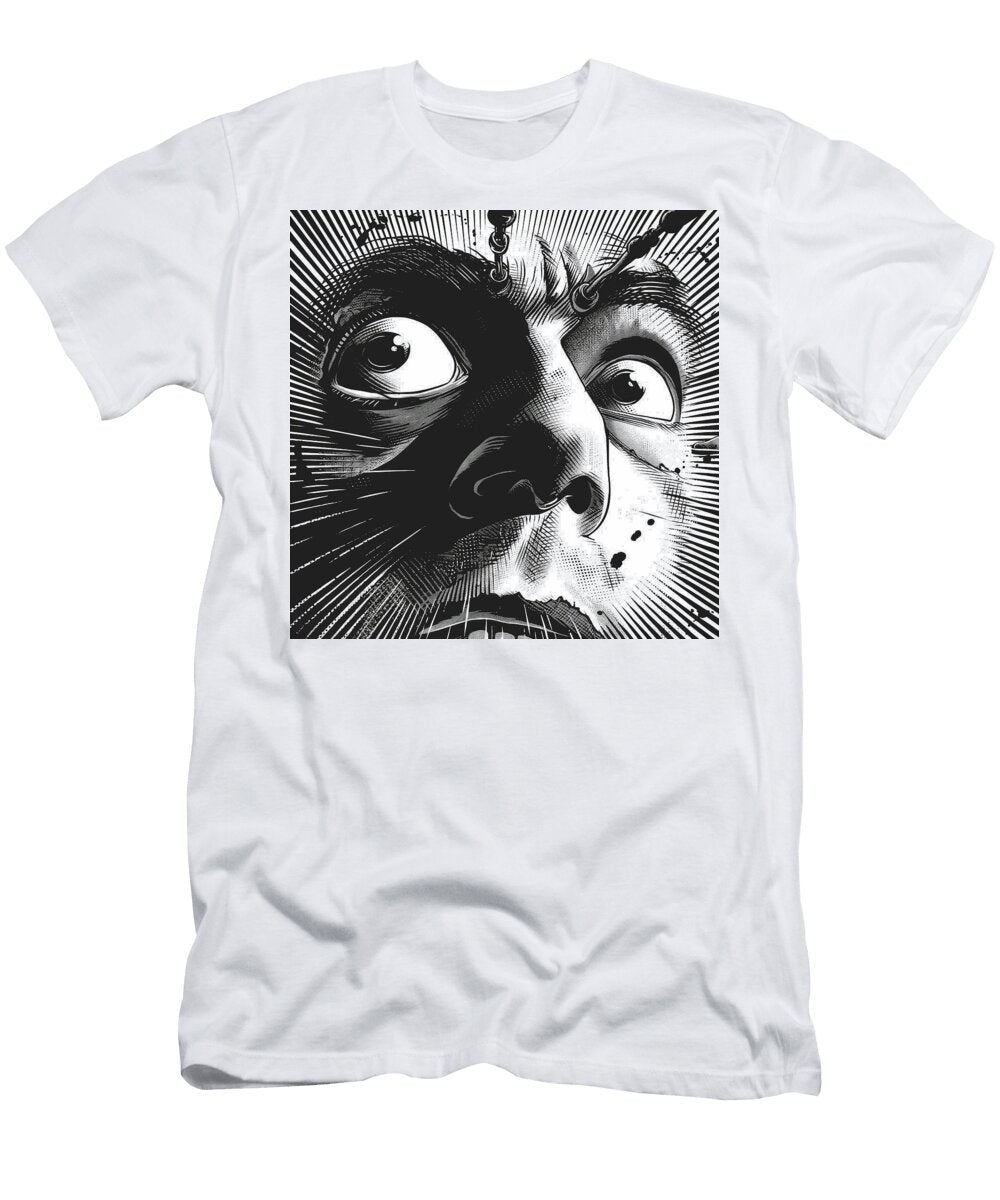 Evil Insect Man Comic Book Panel 129 Mad Paperairplanes T-Shirt