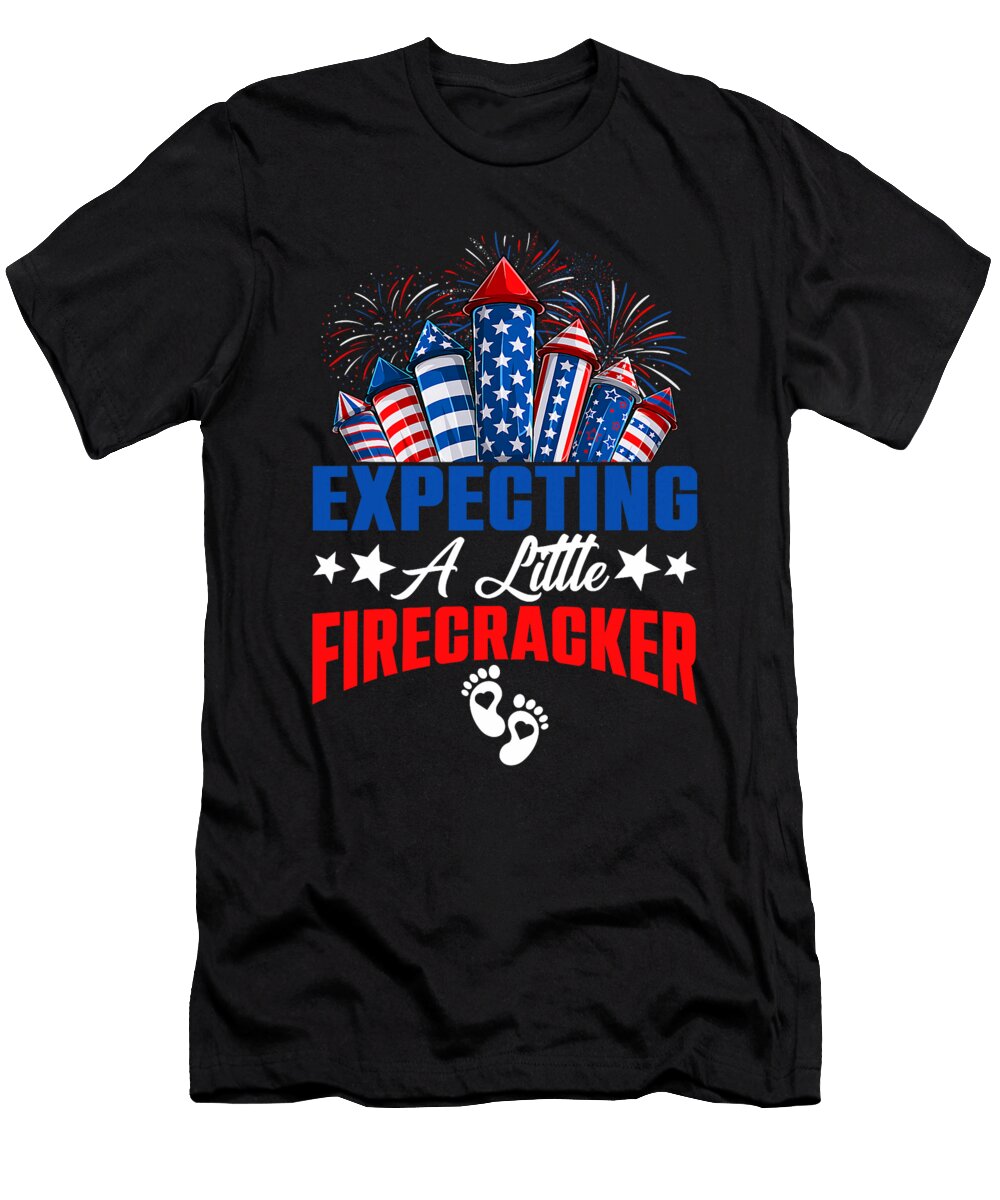Expecting a Little Firecracker Pregnant Mom Dad Coami Tacti T-Shirt