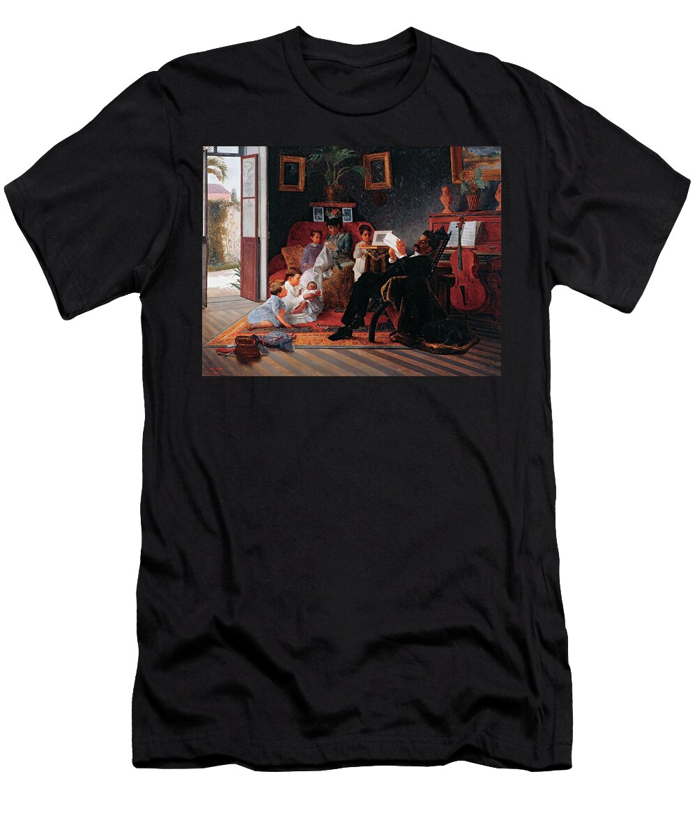 Family Scene By Almeida Junior 1891 Orca Art Gallery T-Shirt