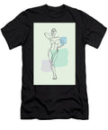 Fashion Woman in Swimwear Female Model in Swimsuit Hand Drawn Fashion Lady Line Black and White 04 Mounir Khalfouf T-Shirt