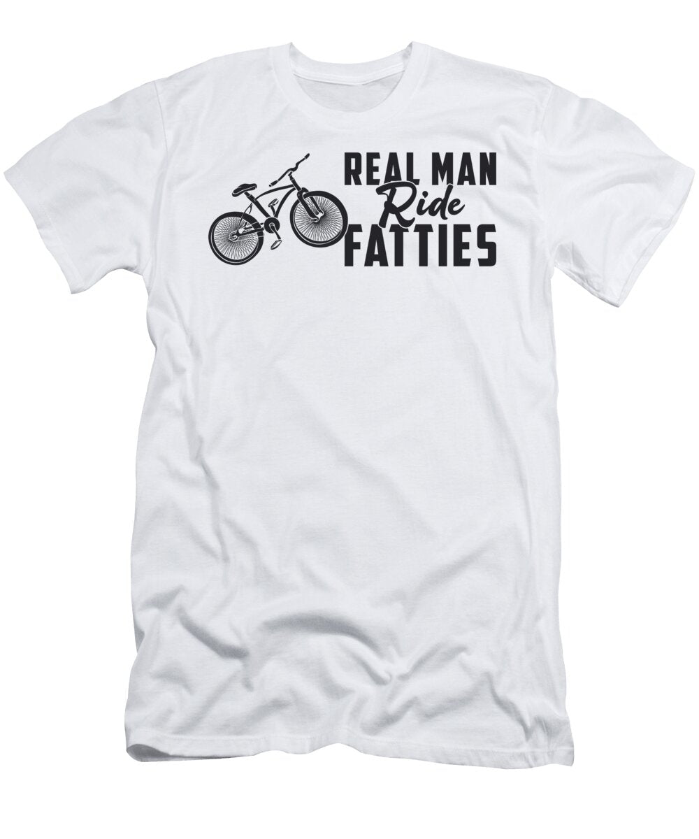 Fat Bike Real Man Ride Fatties Biker Biking Lover Tshirtconcepts Marvin Poppe T-Shirt