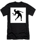 Female American Handball or Wallball Player Hitting Ball Front View Silhouette Aloysius Patrimonio T-Shirt