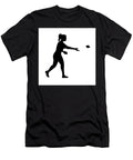 Female Cornhole Player Throwing Bag Side View Silhouette Aloysius Patrimonio T-Shirt