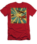Fighter Plane Battle Comic Book Art 62 Mad Paperairplanes T-Shirt