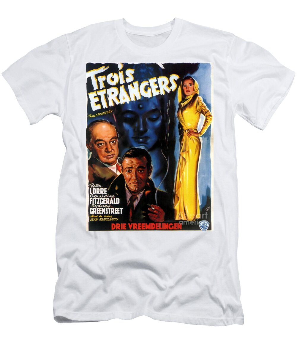 Film Noir Poster Three Strangers R Muirhead Art T-Shirt