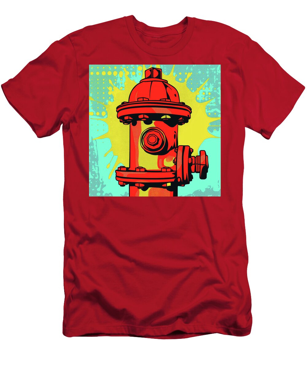 Fire Hydrant Pop Art Comic Book Panel 136 Mad Paperairplanes T-Shirt