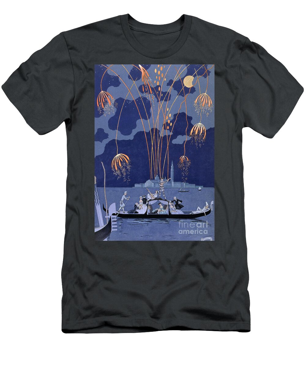 Fireworks in Venice Georges Barbier T-Shirt
