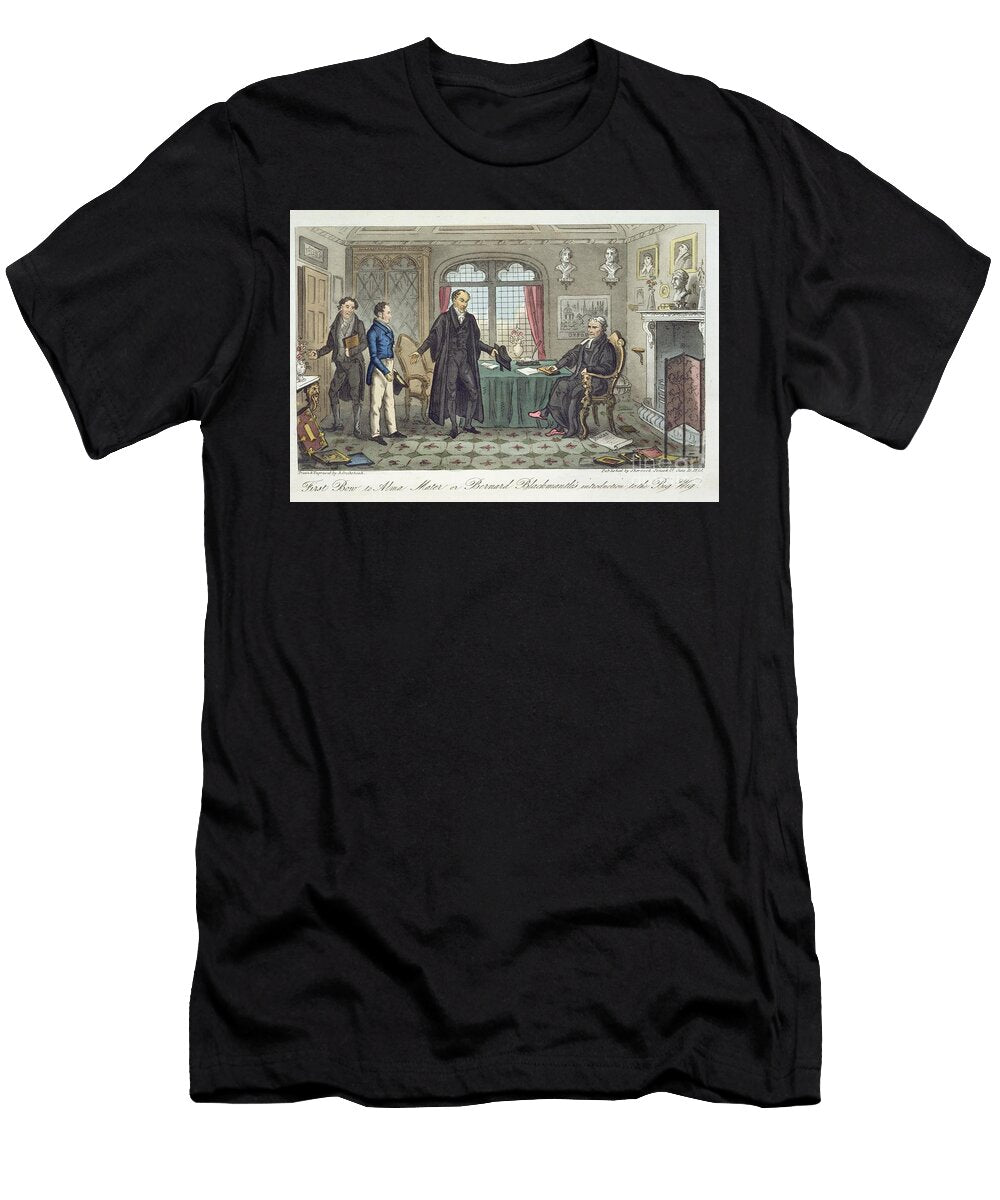 First Bow to Alma Mater or Bernard Blackmantles Introduction to the Big Wig From the English Spy By Charles Molloy Westmacott 1788 1868 Isaac Robert Cruikshank T-Shirt