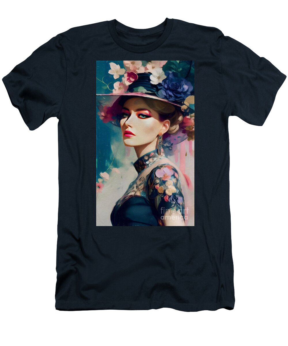 Floral Hat and Dress Lauries Intuitive T-Shirt