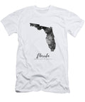 Florida State Map Art Grunge Silhouette Studio Grafiikka T-Shirt