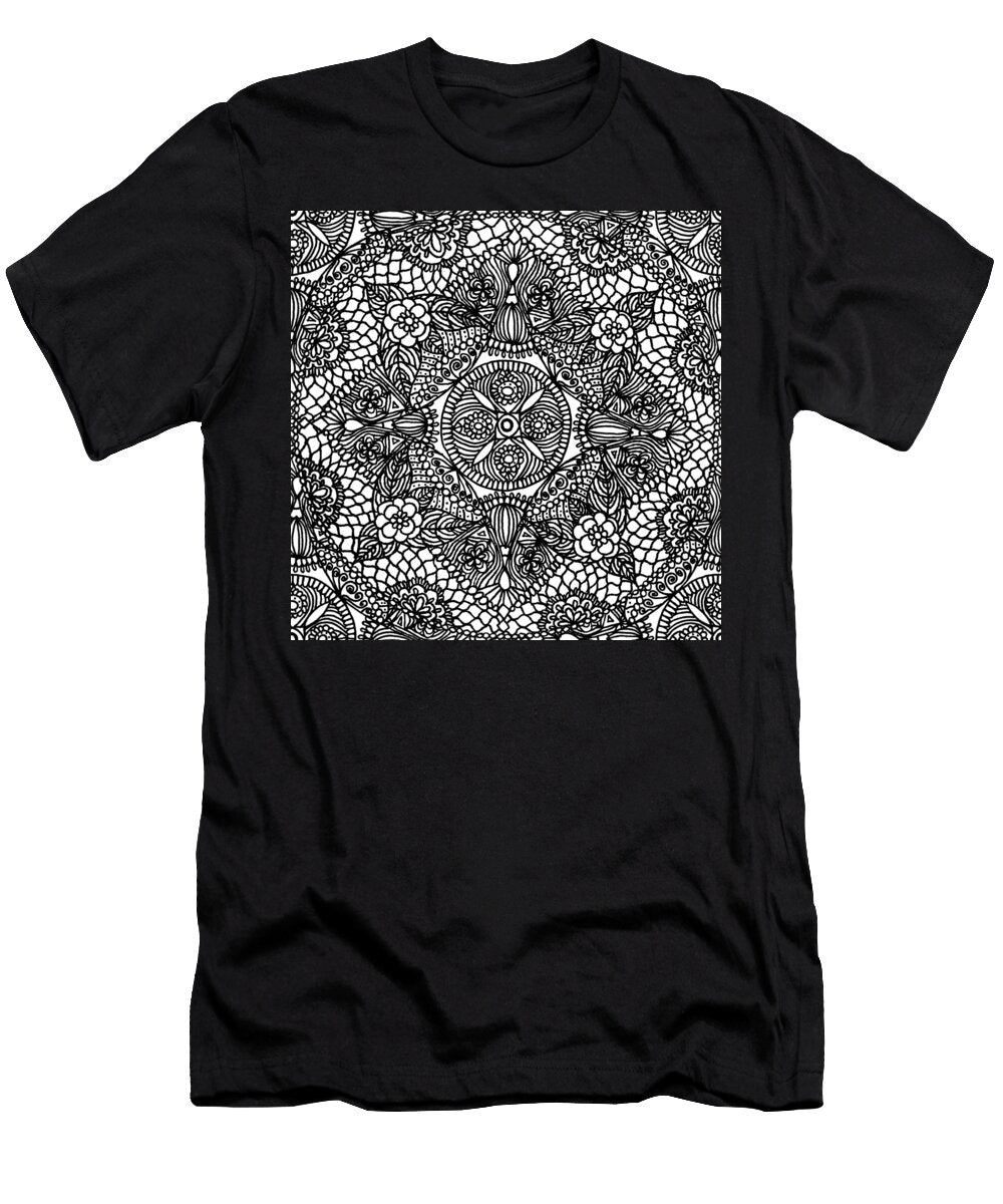 Flowers and Petals Square One Mandala a Day T-Shirt