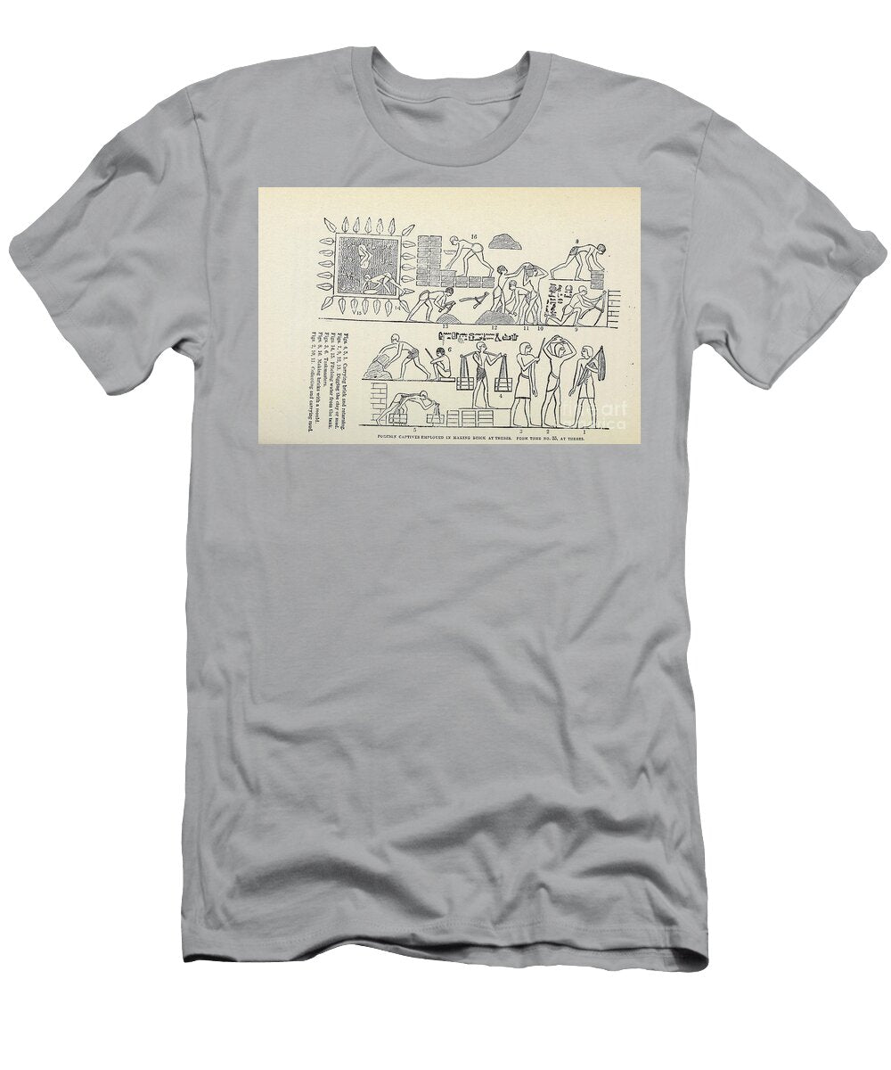 Foreign Captives Making Brick At Thebes M1 Historic Illustrations T-Shirt