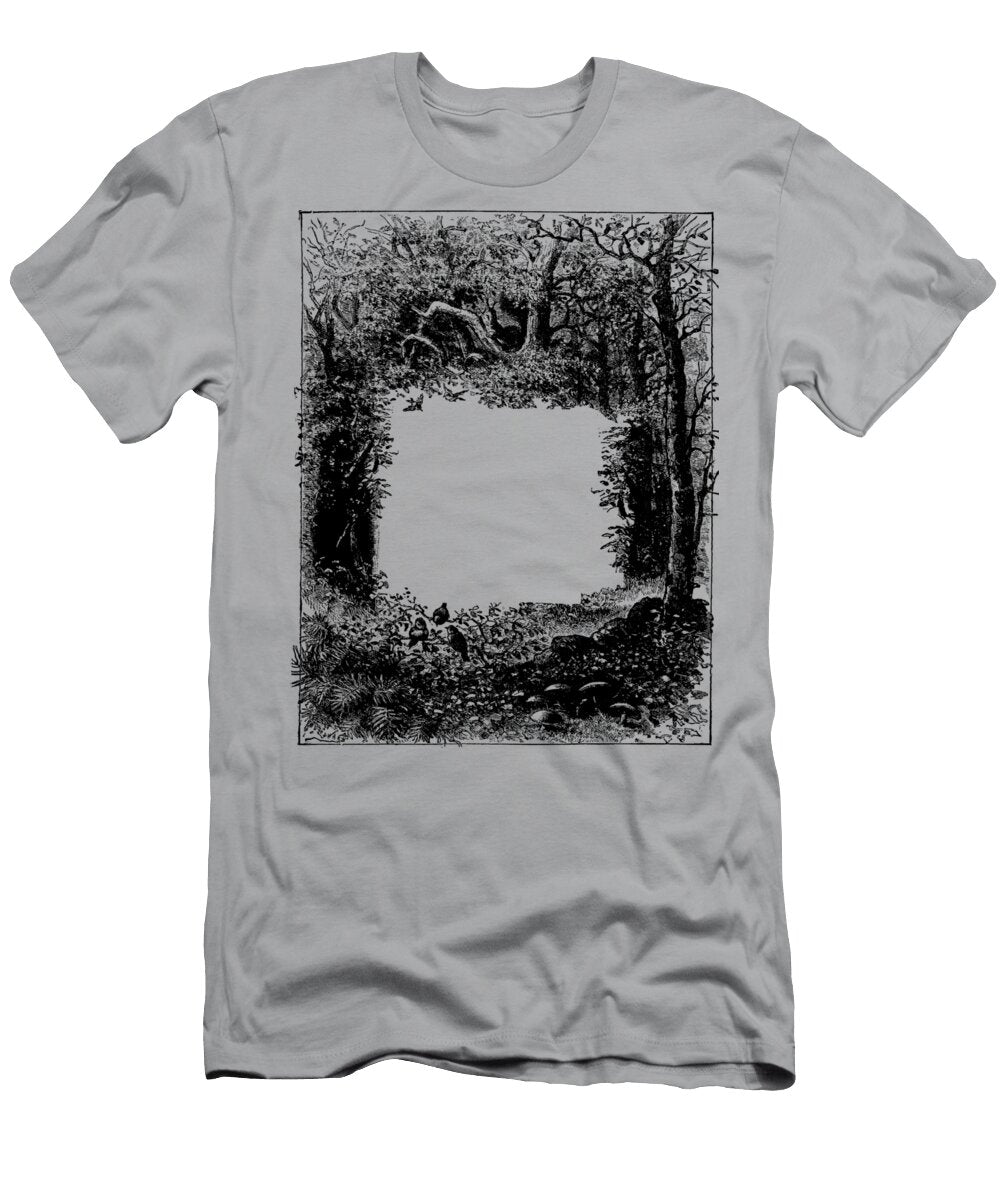 Forest Frame Dictionaryart Trees Ink Artwork Jacob Kuch T-Shirt