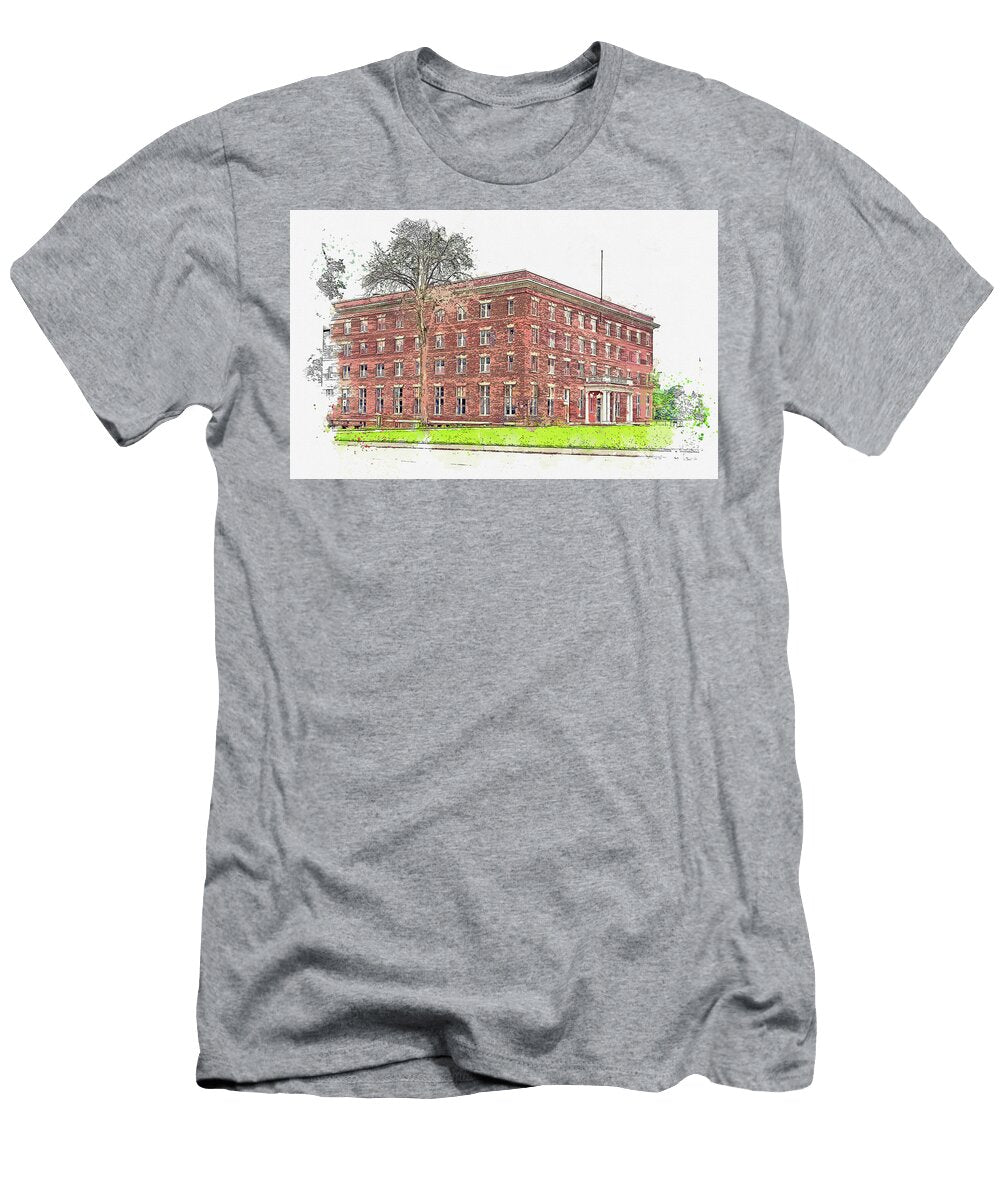 Former Kemper Military School Now the Boonville Campus of State Fair Community College Watercolor Tr Celestial Images T-Shirt