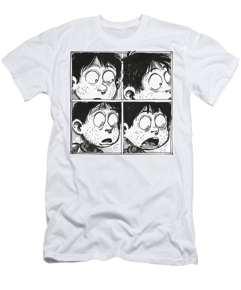 Four Up Little Boy Comic Book Panel 130 Mad Paperairplanes T-Shirt