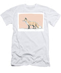 Fox Drawing Animal Art in Peach Background for Wall Art Prints T-Shirt