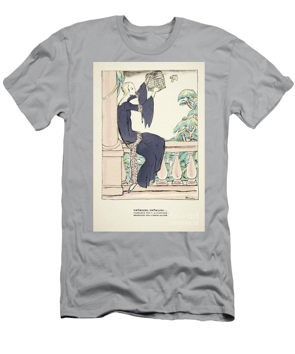 Frhling Frhling Advertisement for Tea Dress By V Manheimer From Styl 1922 German School T-Shirt