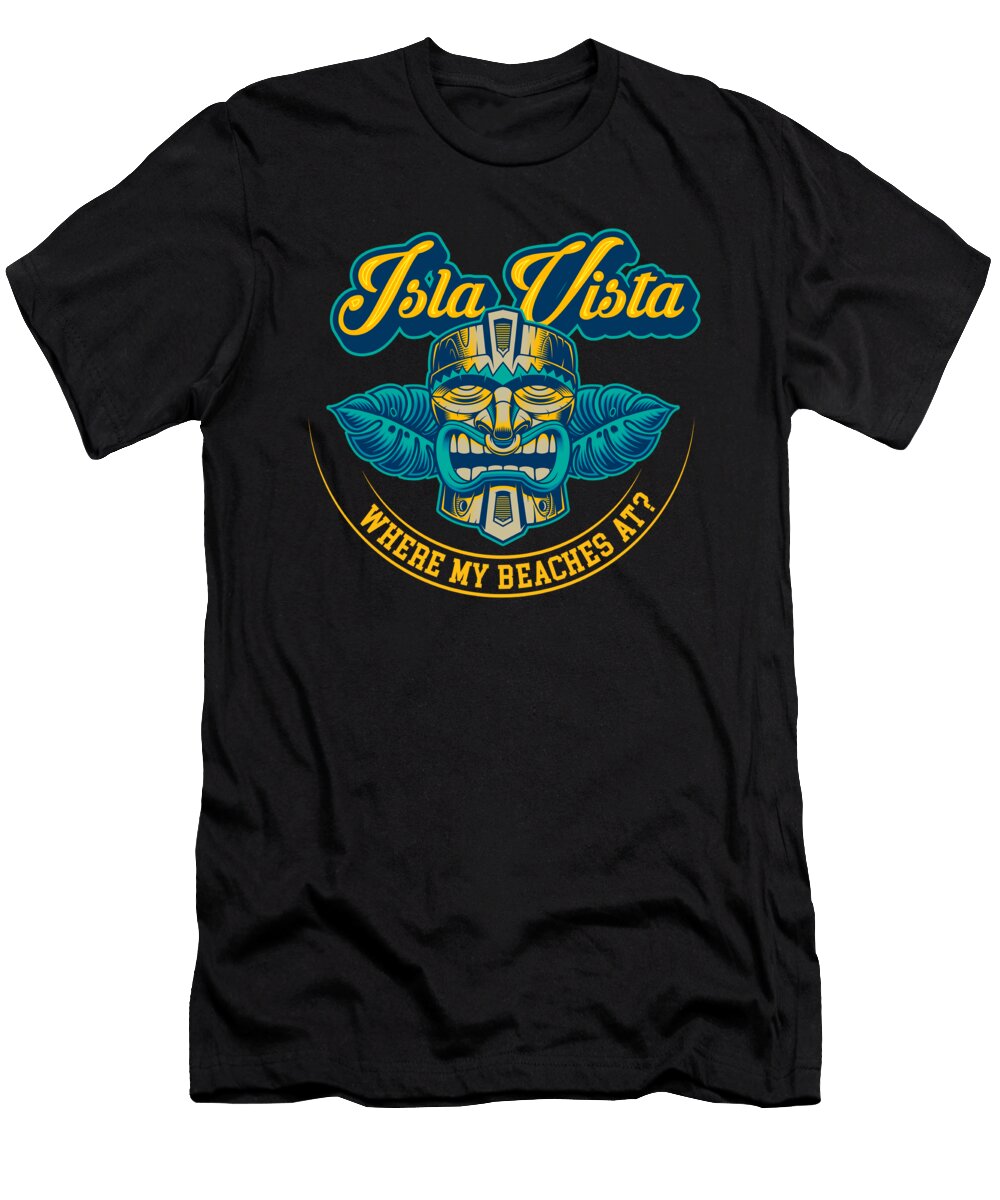 Funny Isla Vista Where My Beaches At Product Design Deluxe Chimp T-Shirt