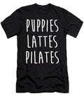 Funny Puppies Lattes Pilates Coffee Dog Sports Lover Print Noirty Designs T-Shirt