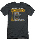 Funny Senior Citizens Texting Code Design Gift for Grandpa Shug Libert T-Shirt
