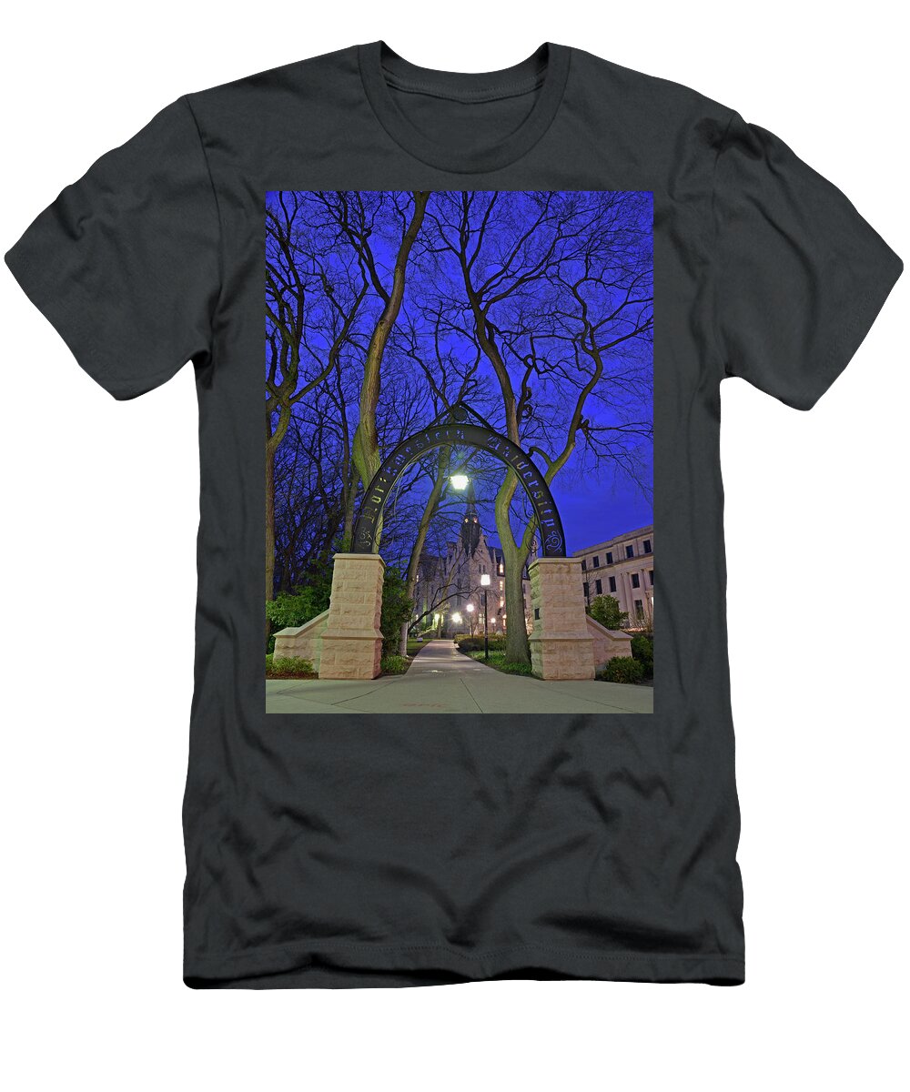 Gate of Knowledge Northwestern University Jake Hill T-Shirt