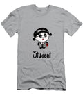 Geeky Bookworm or Student Girl Barefoot Bodeez Art T-Shirt