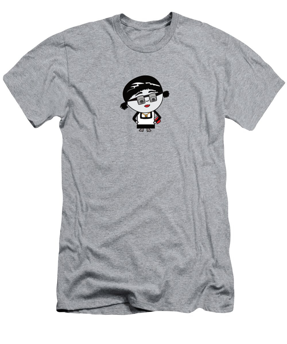 Geeky Bookworm Ready to Study in the Library Barefoot Bodeez Art T-Shirt