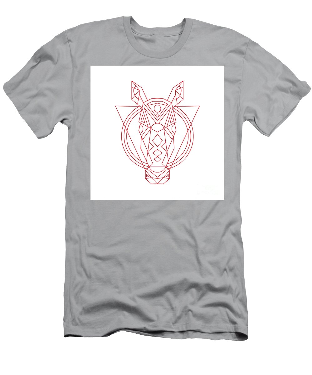Geometric Horse Head Line Drawing Aloysius Patrimonio T-Shirt