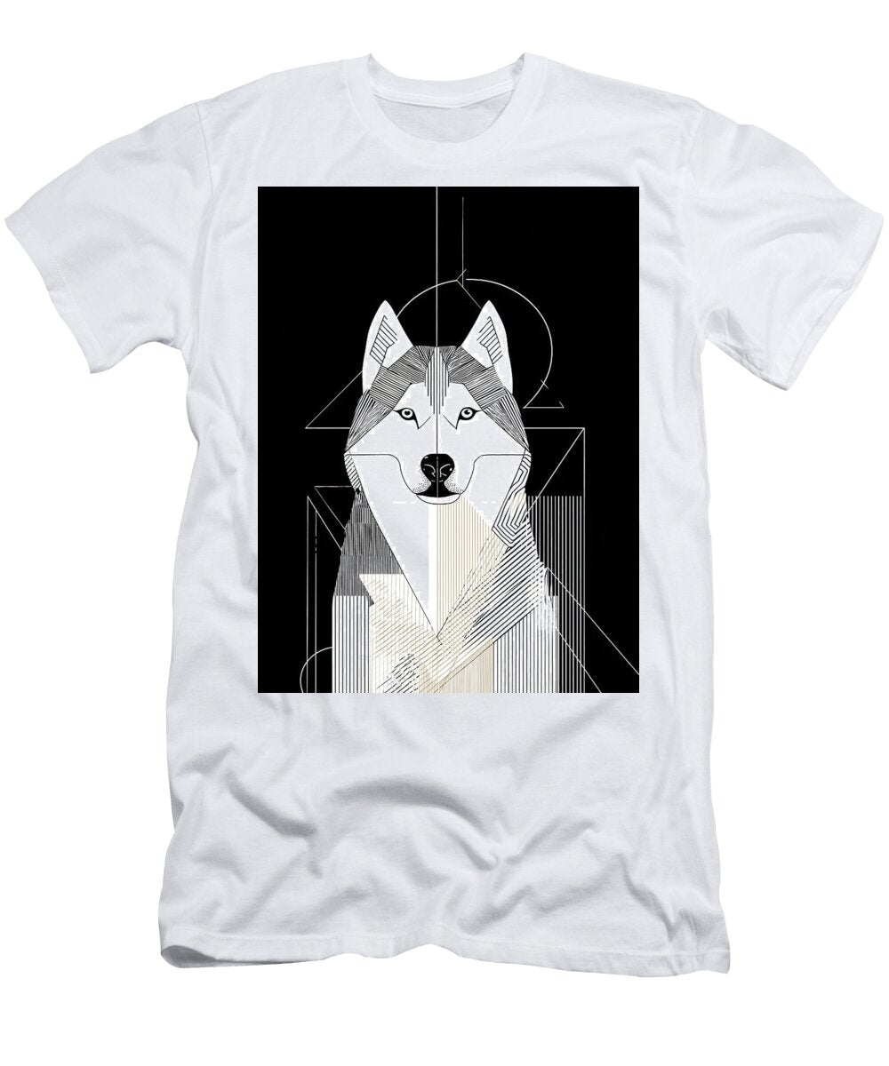 Geometric Husky Design Fabrizio Cassetta T-Shirt