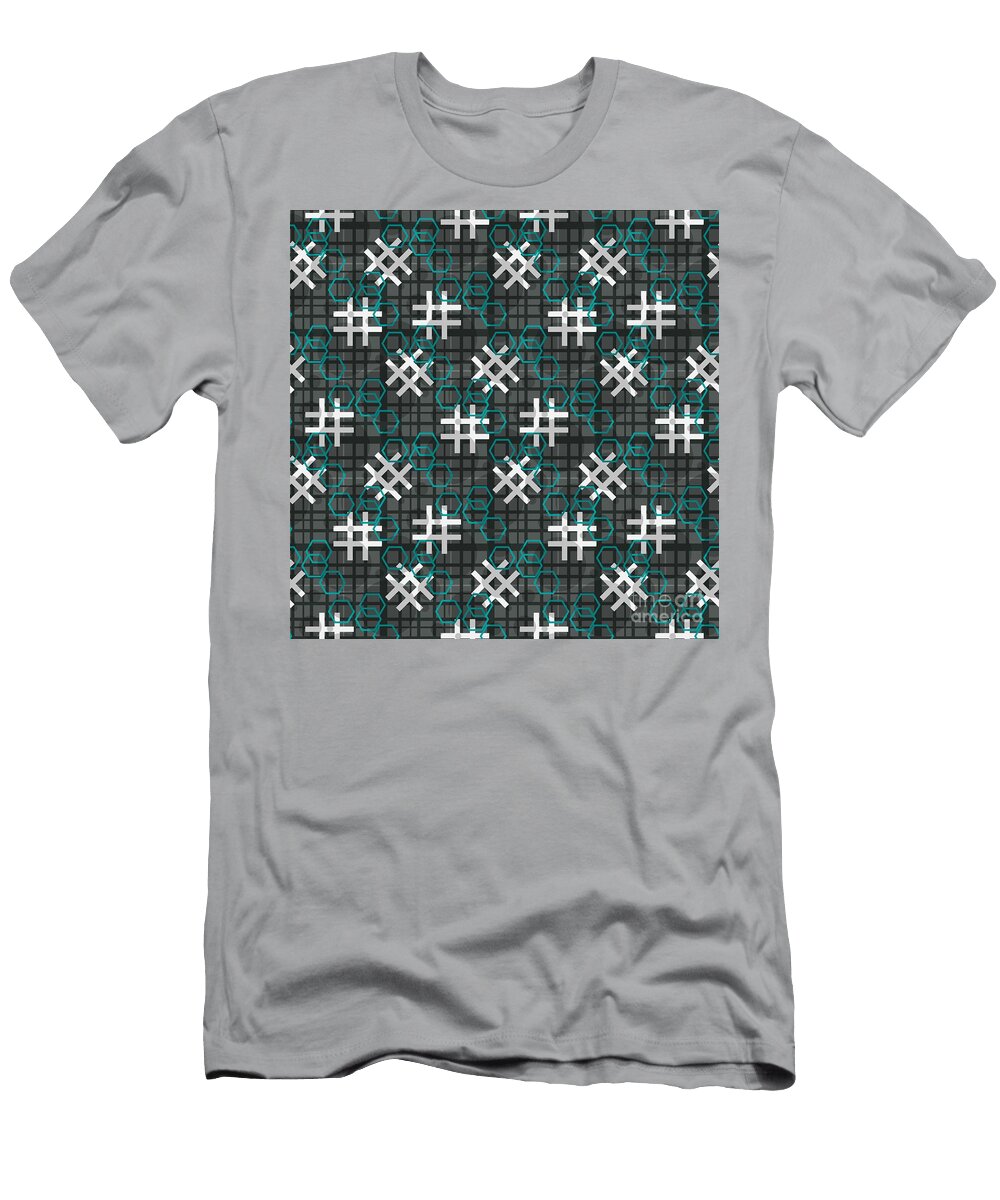 Geometric Seamless Pattern Sport Dark Background Iryna Danyliuk T-Shirt