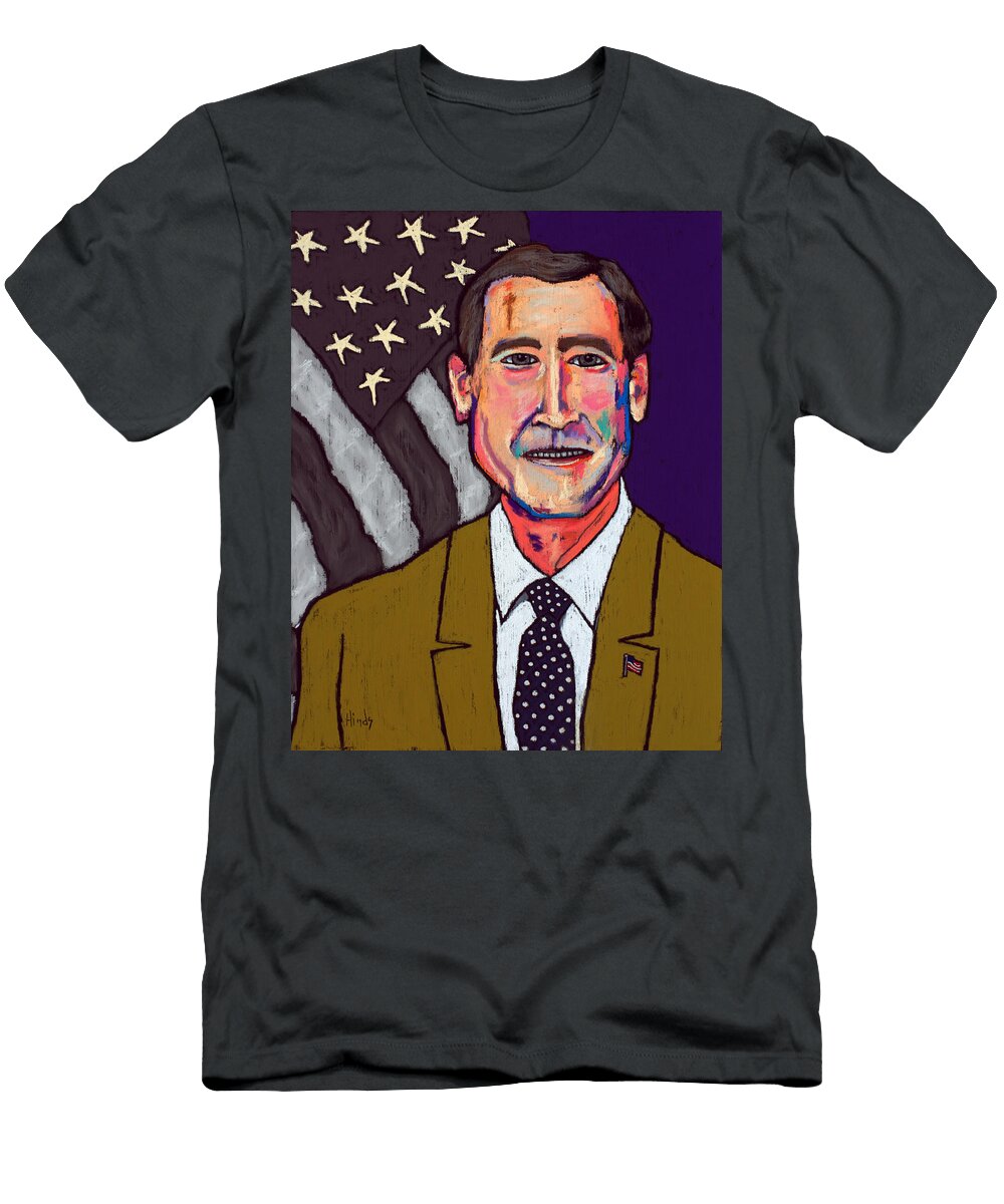 George W Bush Portrait David Hinds T-Shirt