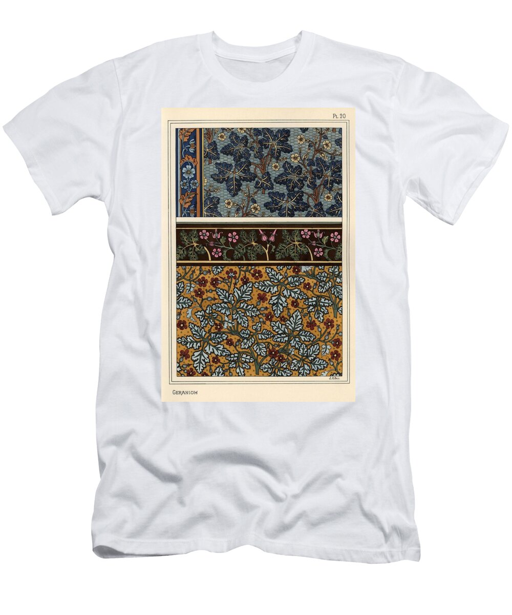 Geranium Motifs in Patterns for Wallpaper and Fabric Album T-Shirt