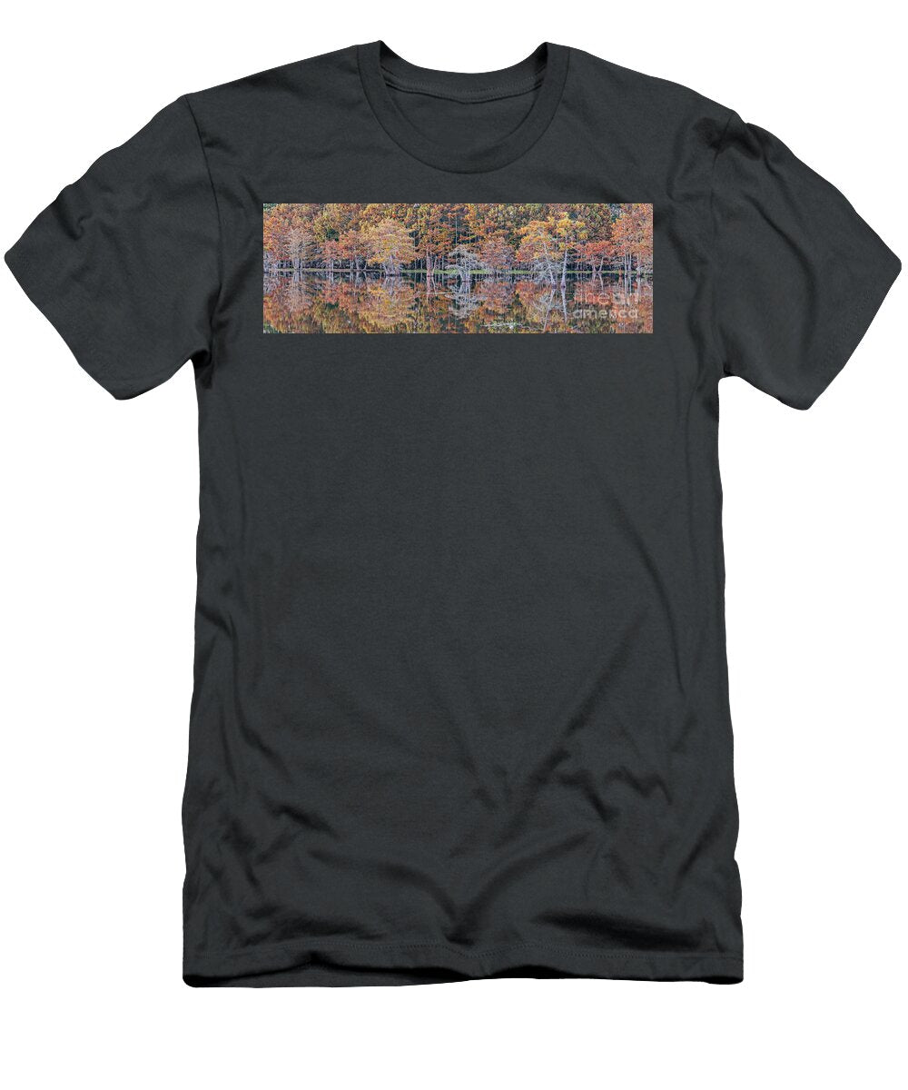 Ghostly Fall Foliage Bald Cypresses At Martin Dies Jr State Park Pineywoods East Texas Silvio Ligutti T-Shirt