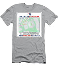 Gillette Stadium Map View Kevin Walker and Pixel Reverie T-Shirt