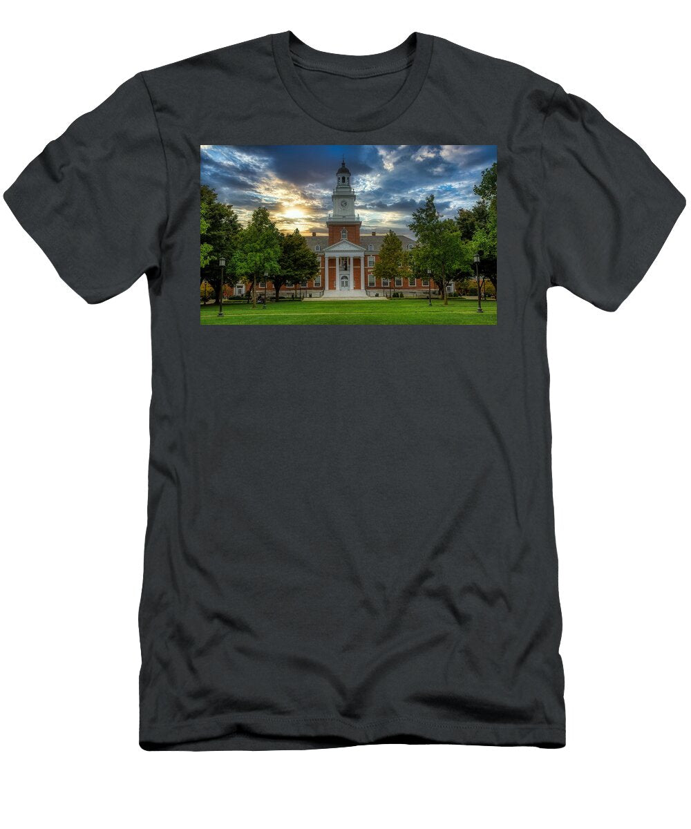 Gilman Hall At Sunset Johns Hopkins University Library of Congress T-Shirt